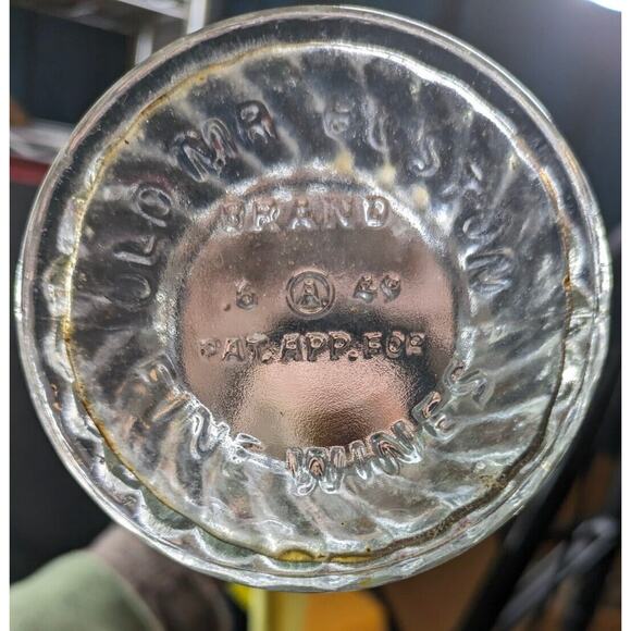 Two Vintage Old Mr. Boston Brand Embossed Clear Wine Decanter Bottle - Picture 3 of 5